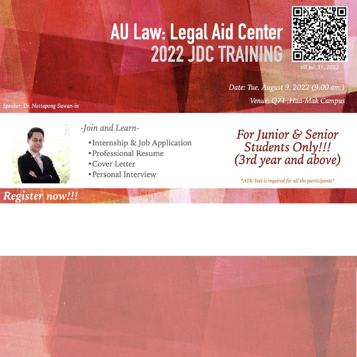 The 2022 JDC Training, hosted by AU Law: Legal Aid Center